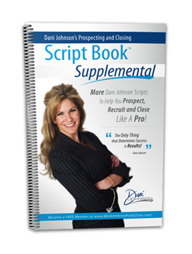 Dani Johnson's Prospecting and Closing Script Book Suplemental